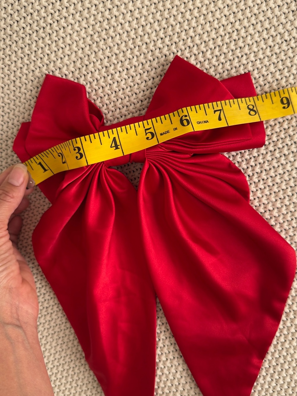 Hair clip Red Bow-Accent Kids' Bottoms